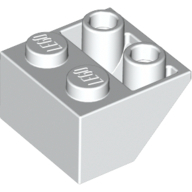Lego kostka (kostička) 2x2 sklon (šikmá) 45° invertovaná, bílá (6366391, 366001)